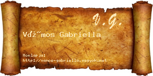 Vámos Gabriella névjegykártya